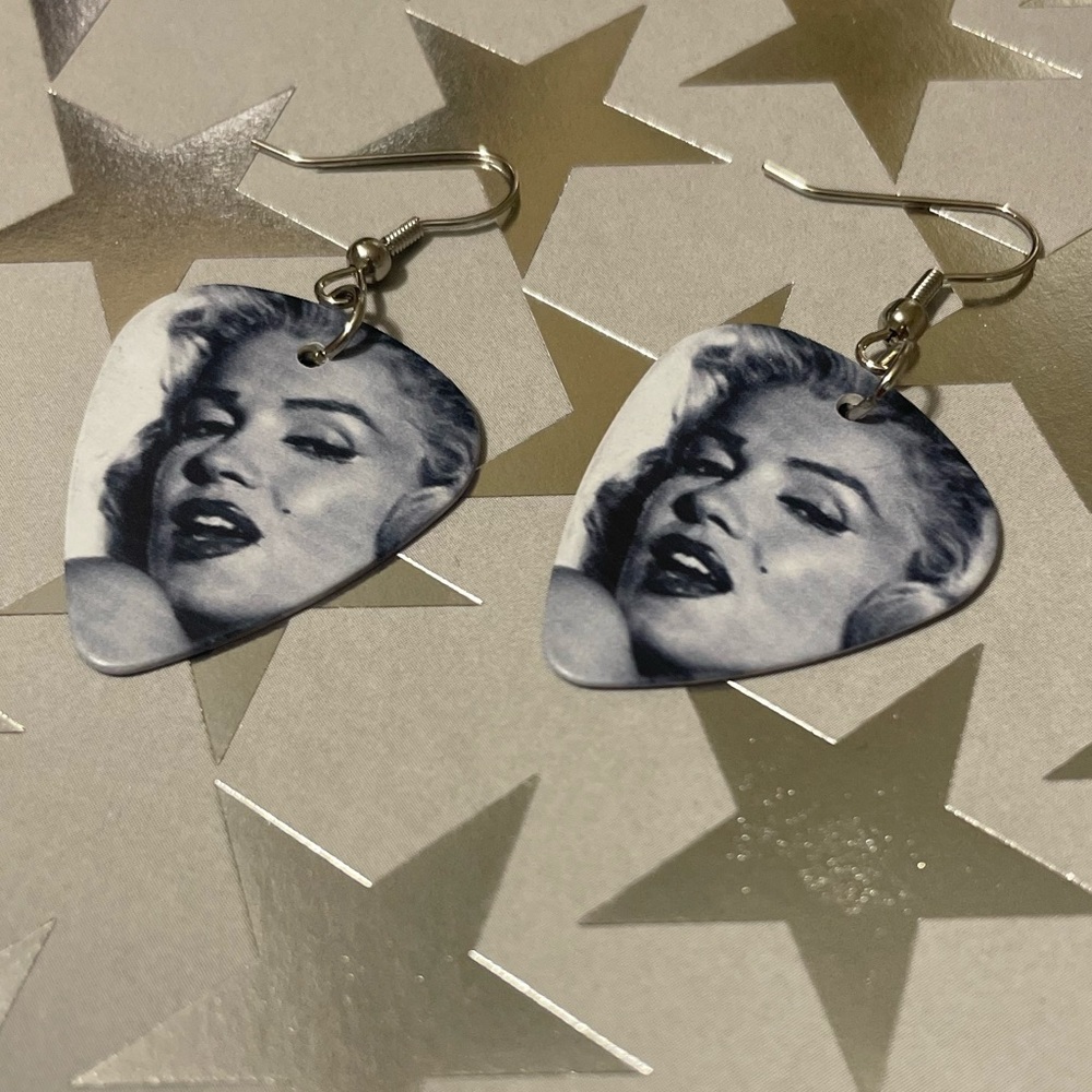 Marilyn Monroe Guitar pick earring’s